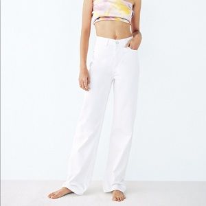Zara z1975 straight leg full length high rise jeans size 6/28